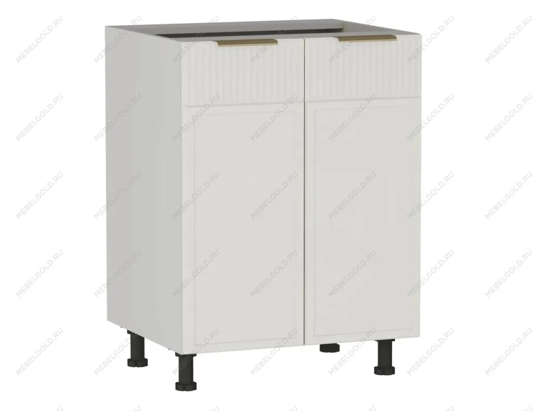 Стол 2-х дверный С-60, Берта (600*528*820) Экокожа Белый, 25308