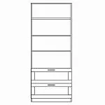 Стеллаж Сириус, 2 ящика, 78х35х190 см, белый | изображение 13