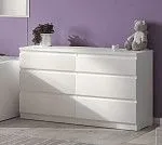 КАСТОР (KULLEN) комод ИКЕА / IKEA 6 ящиков белый | изображение 4