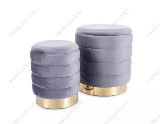 Комплект Signal BRITTA Velvet (2 пуфа) (серый) | изображение 1