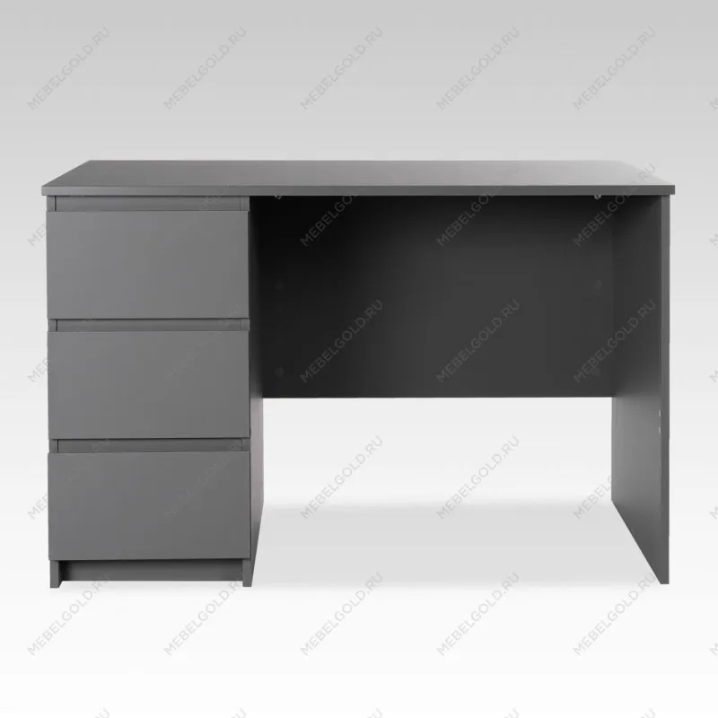 КАСТОР (KULLEN) стол письменный 3 ящика 116х65 серый | изображение 1