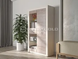 Шкаф с витриной Оливия 2V2D