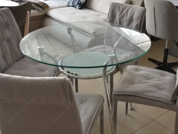 Стол обеденный Signal FINEZJA A 90 (стекло/хром) | изображение 3