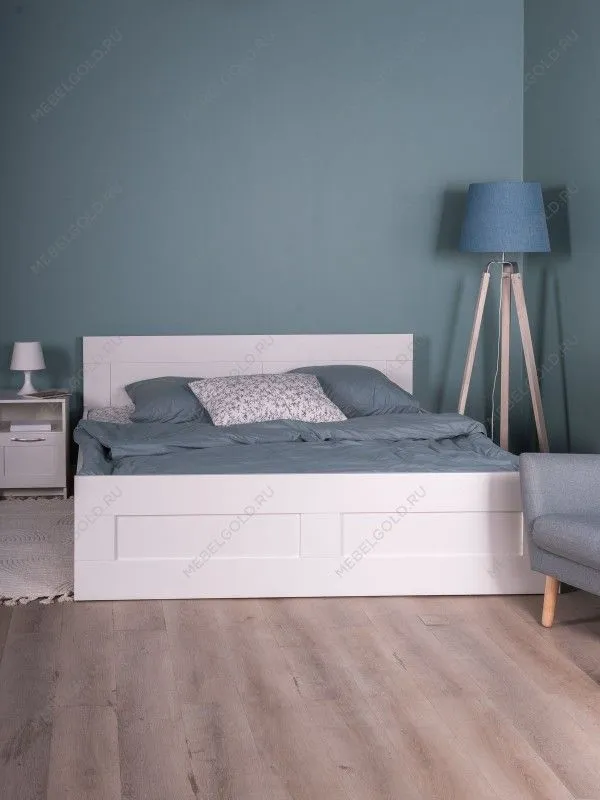 Кровать двуспальная Сириус, 180х200 см, белая | изображение 2