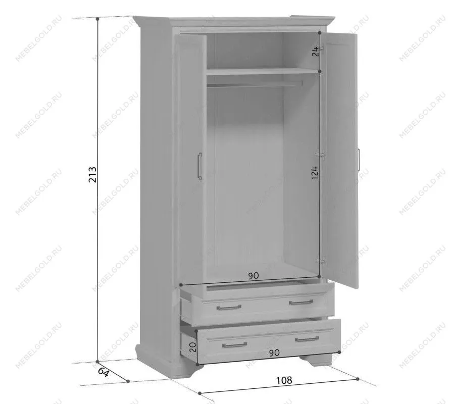 Шкаф Стилиус SZF2D2S (Орех донской) | изображение 1