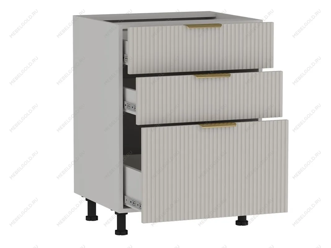 Стол с ящиками СЯ-60 (176/356), Монза (600*523*820) Экокожа Бежевый, 23119 | изображение 1