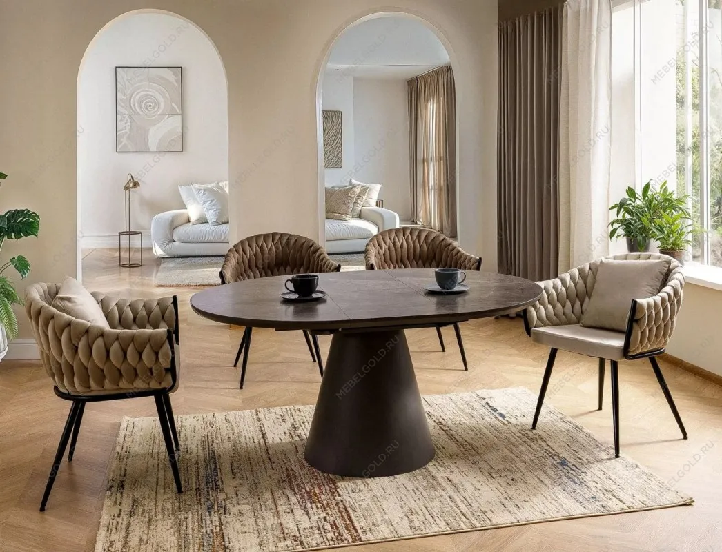 Стул кухонный Signal NUVO Velvet Bluvel 30 (светло-бежевый/черный мат) | изображение 3