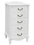 Комод Джульетта узкий 5 ящ.(молочный дуб) | изображение 1