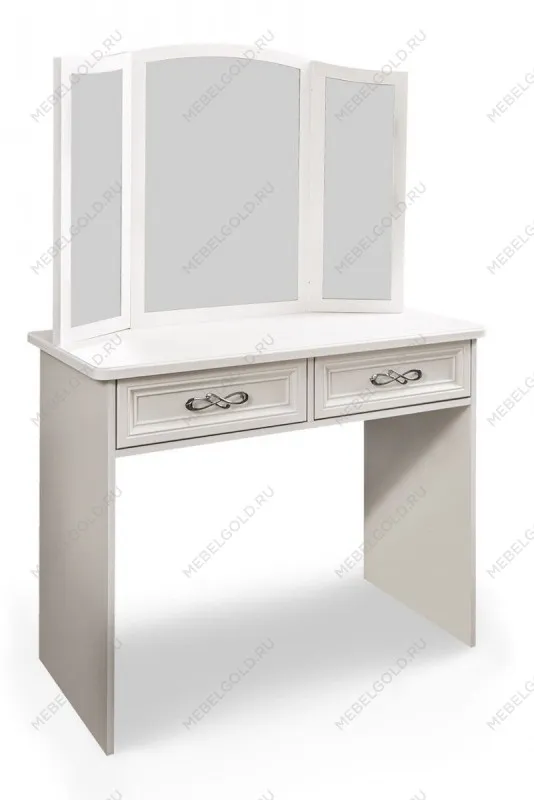 Зеркало трельяж Мишель для туалетного столика белый матовый | изображение 2