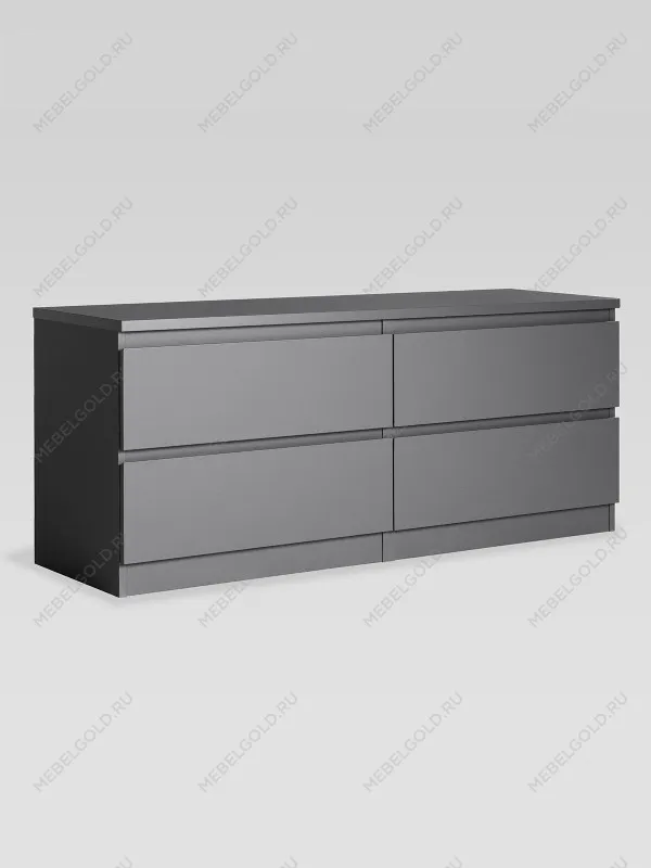 Тумба для ТВ Кастор, 4 ящика, 130х40х54 см, серая | изображение 7