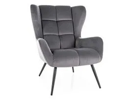 Кресло Signal LOUIS Velvet 14 (серый/черный)