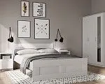 БРИМНЭС / СИРИУС кровать двойная ИКЕА / IKEA 180х200 белая | изображение 4