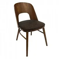 Лобня - Стул Антверпен коричневая ткань + спинка и ножки орех