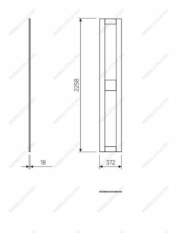 Комплект дверей для шкафа МАКС, 75 см, 2 заполнения, белый | изображение 1