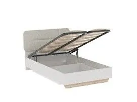 Кровать 1200 со светлой мягкой вставкой NEW и подъемным механизмом, Аврора Дуб Мария/Кашемир