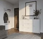 БРИМНЭС / СИРИУС тумба ИКЕА / IKEA 2 двери и 3 ящика 156х95 белая | изображение 4