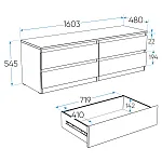 МАЛЬТА комод ИКЕА / IKEA 4 ящика 160х54 Дуб Венге | изображение 4