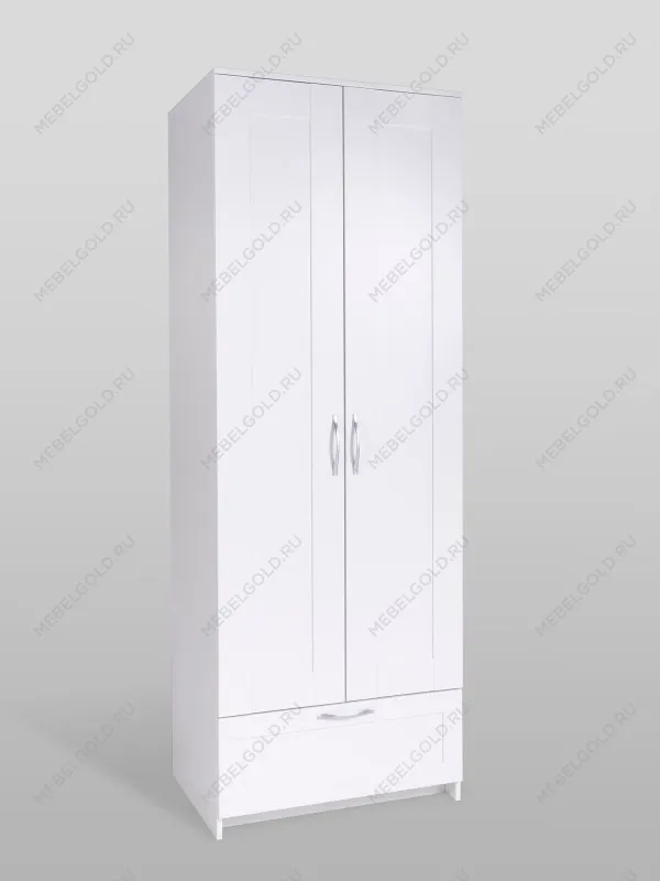 Шкаф Сириус, 2 двери и 1 ящик, 78х59х220 см, белый | изображение 7