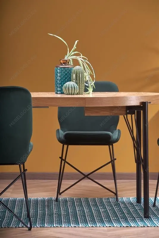 Стол обеденный Halmar INFERNO раскладной (дуб натуральный/черный) | изображение 9