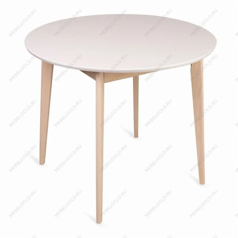 Стол Рэй-d900 (беленый дуб/белая эмаль) Круглый | изображение 2