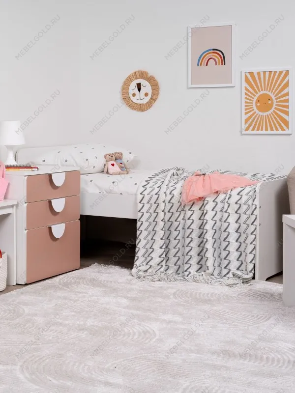 Кровать детская Пикси 80x160, белая (робкий подснежник) | изображение 6