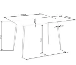 Стол обеденный Halmar MARCO (белый мрамор/черный) | изображение 12