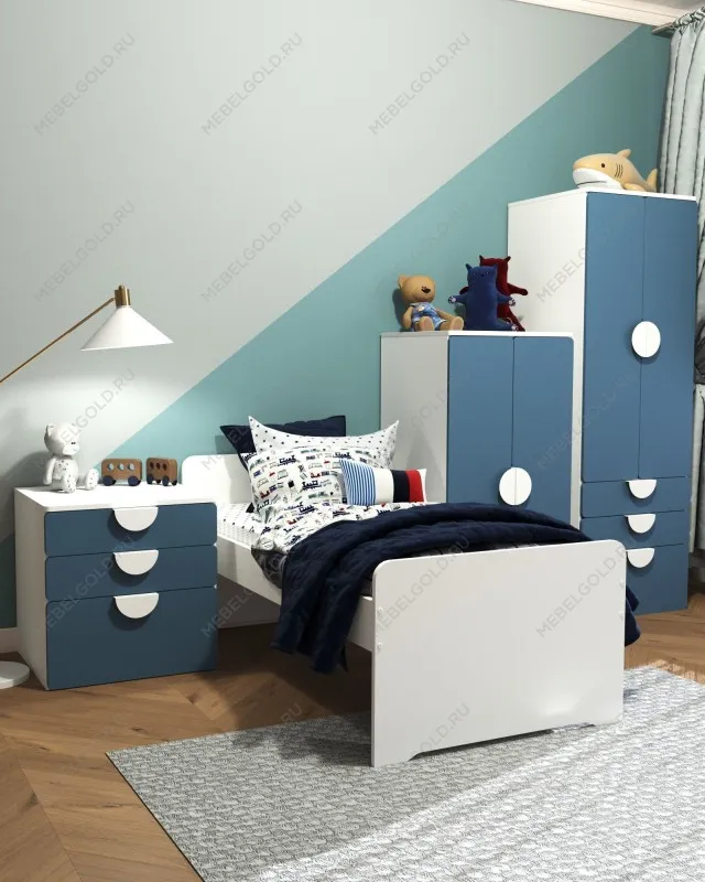 Комод Пикси, 3 ящика 60x57x60, озорной василек | изображение 7