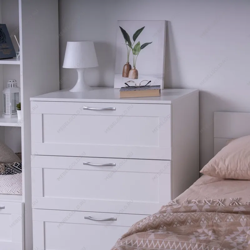 Комод Сириус, 3 ящика, 78х41х94 см, белый | изображение 2