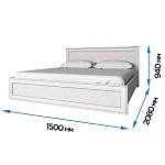 Кровать Тиффани 140 с подъемным механизмом вудлайн кремовый | изображение 2