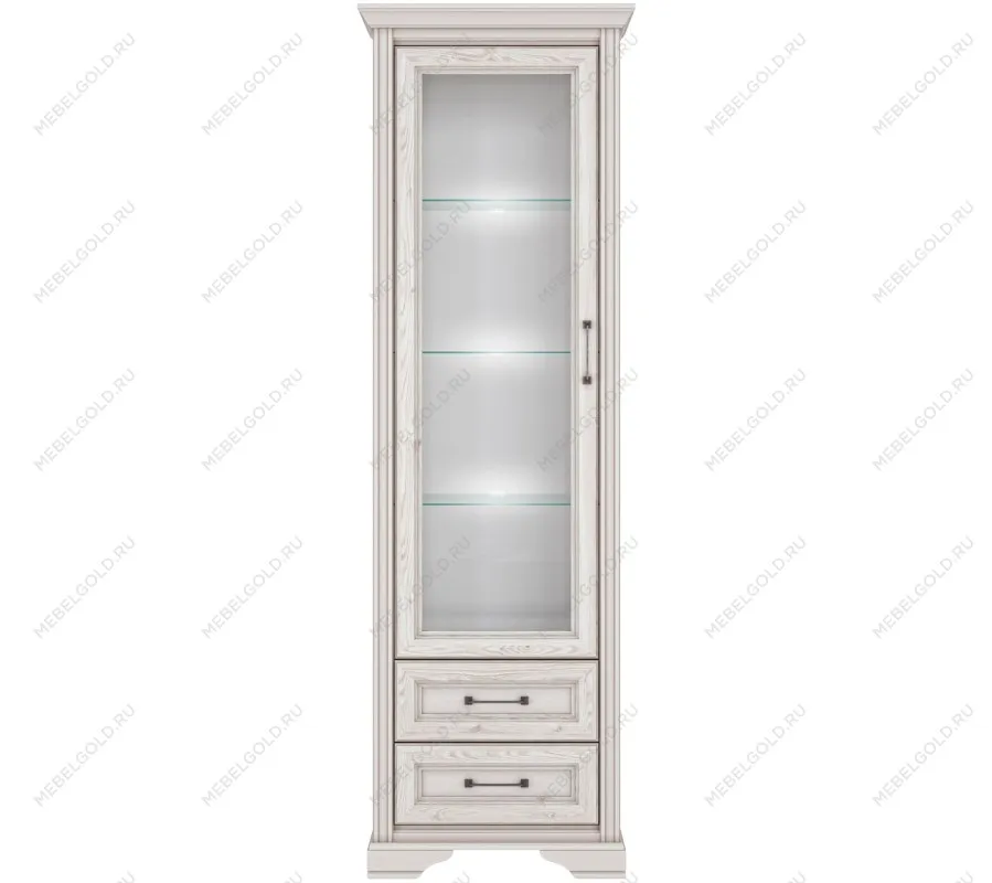 Шкаф-витрина Стилиус REG1W2S с подсветкой (Лиственница сибирская)