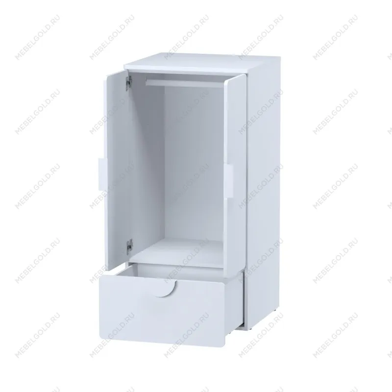 ПИКСИ шкаф распашной с 2 дверьми, полкой и ящиком 60х57х123, озорной василек | изображение 2