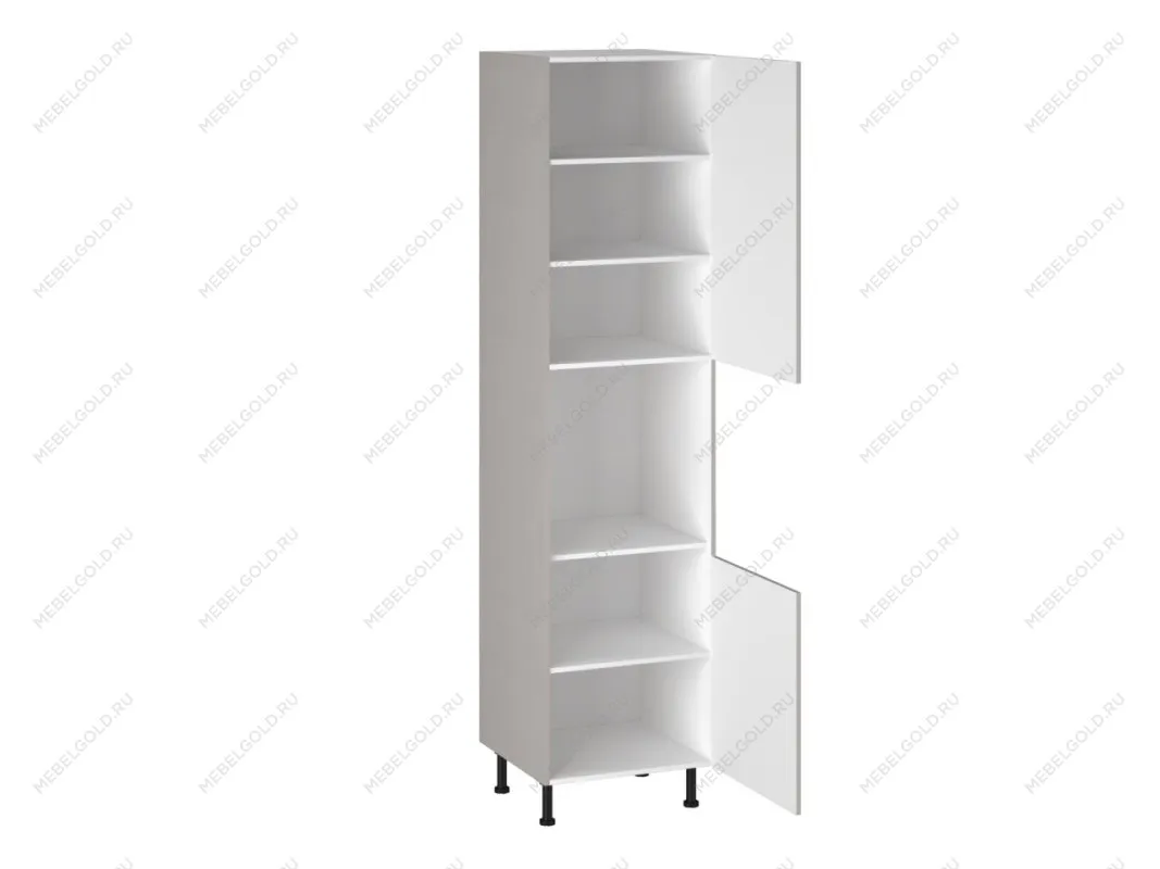 Шкаф-пенал 960 ПГ-60 бока МДФ, Виста (600*586*2456) Экокожа Бежевый, 26489 | изображение 1