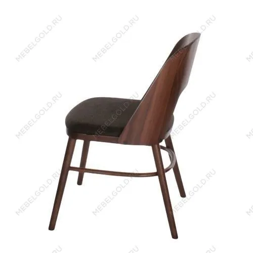 Лобня - Стул Антверпен коричневая ткань + спинка и ножки орех | изображение 3