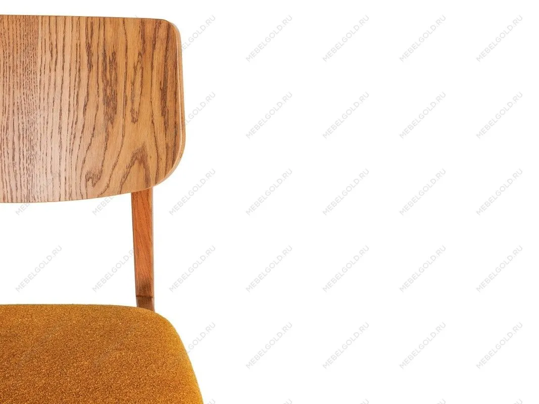 м. Марьина Роща - Стул LESTER жесткая спинка (Дуб натуральный с патиной темный орех - 49 Букле Желтый) | изображение 4