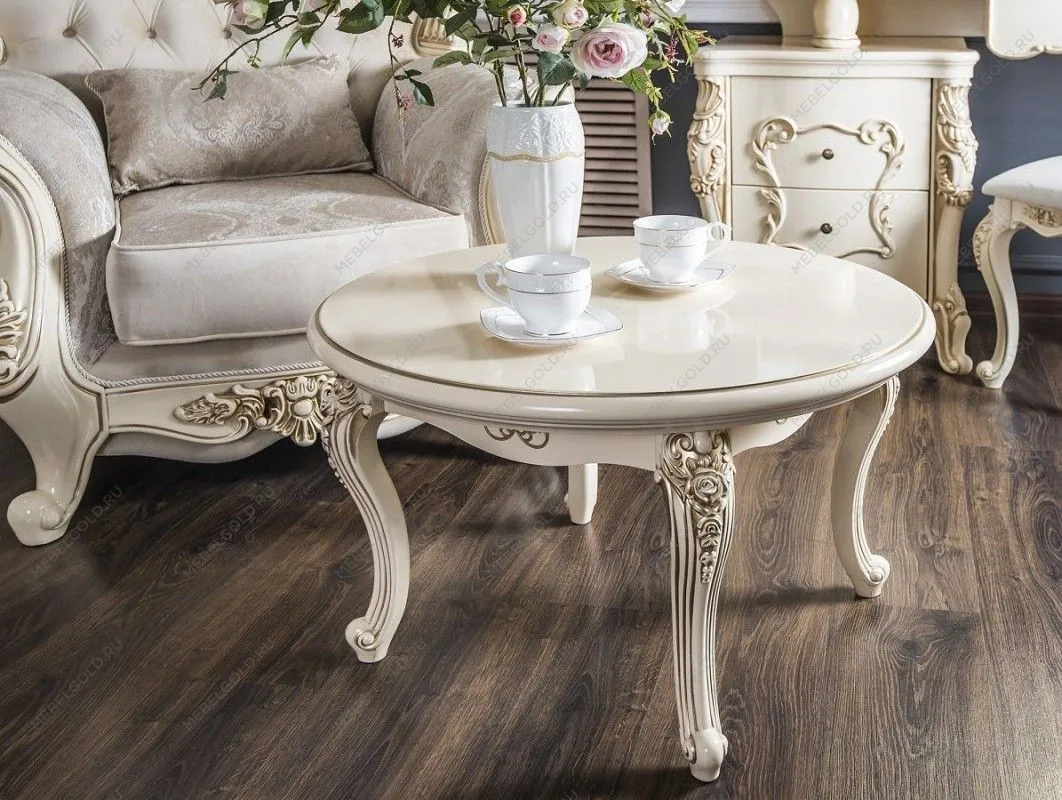 Столик круглый Джоконда крем глянец | изображение 3