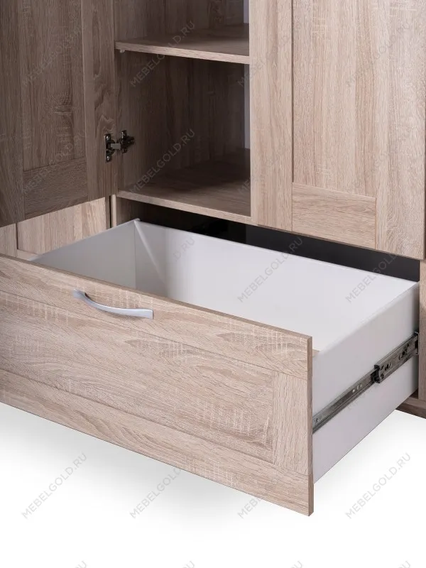 Шкаф Сириус, 4 двери и 1 ящик с зеркалами, 156х50х190 см, дуб сонома | изображение 9