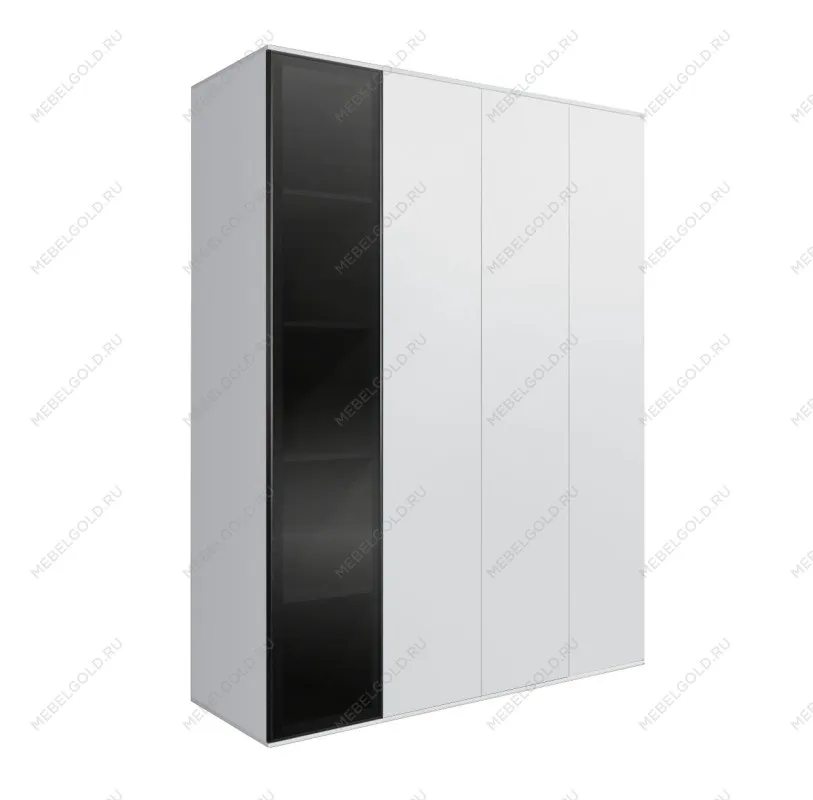 Шкаф 4-х дв. Bogemia Air (Белый/Черный) БМШ2/4(1)