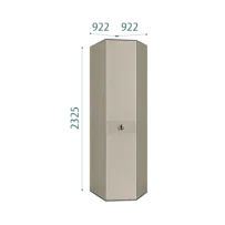 Шкаф угловой Римини СОЛО (Ваниль/Серебро) РМШУ2/1(s)