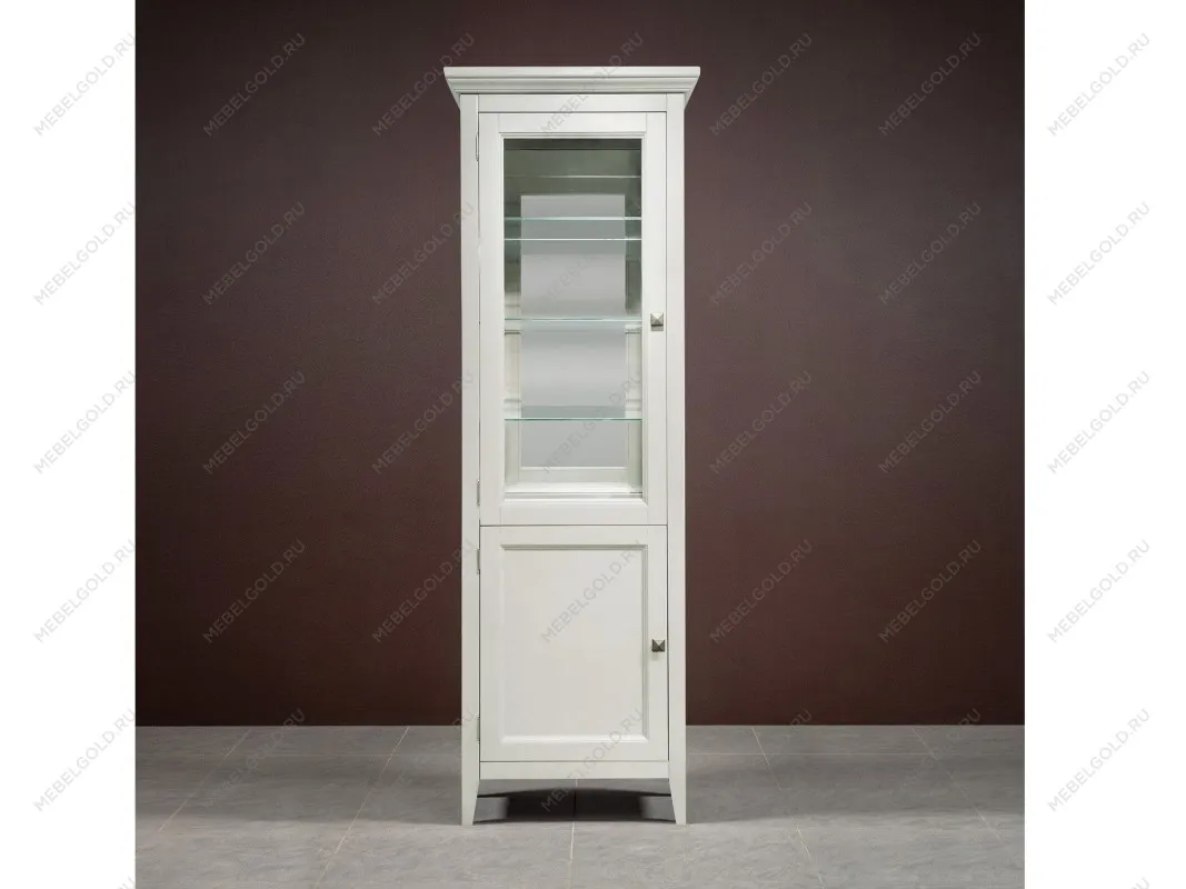 Витрина 1 дверная левая с зеркалом Manhattan (Молочный) | изображение 2