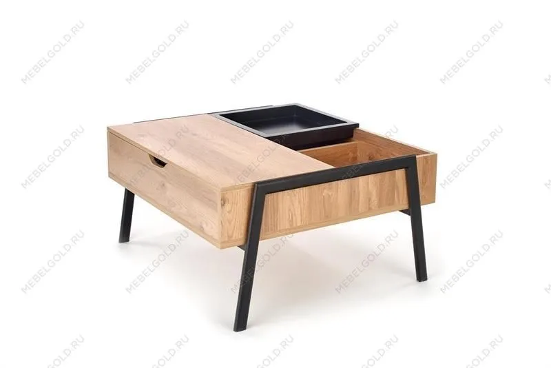 Стол журнальный Halmar PODIUM (натуральный/черный) | изображение 3