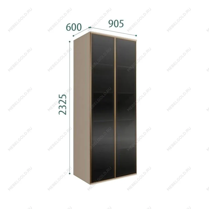 Шкаф 2-х дверный Bogemia Air (Ваниль/Золото) БМШ2/2(2)