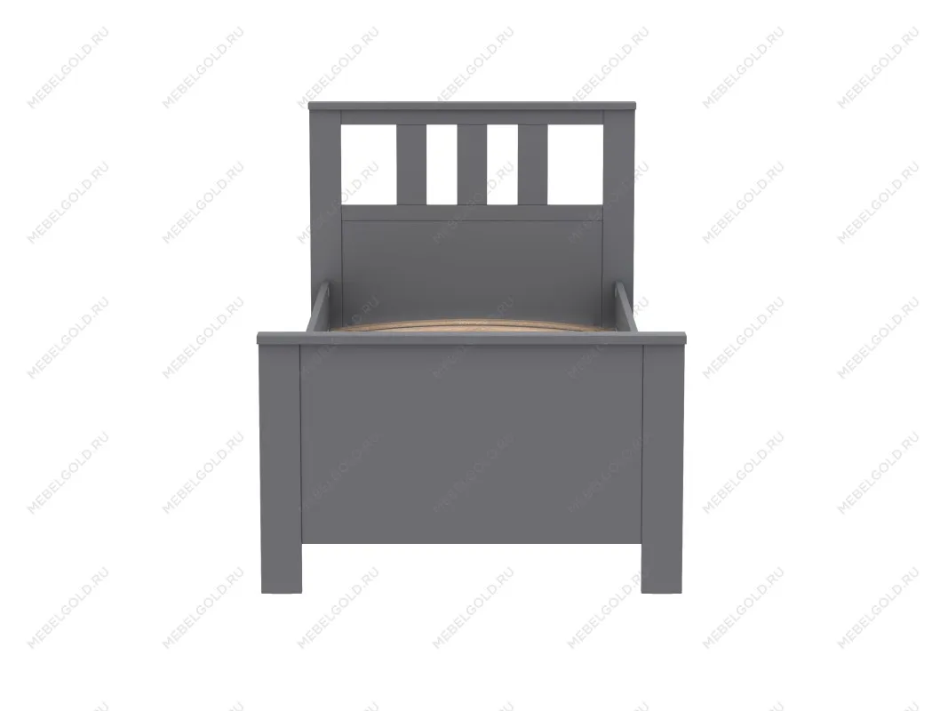 Кровать односпальная Сага, 90х200 см, серая | изображение 12