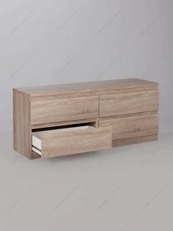 Тумба для ТВ Кастор, 4 ящика, 130х40х54 см, дуб сонома | изображение 10