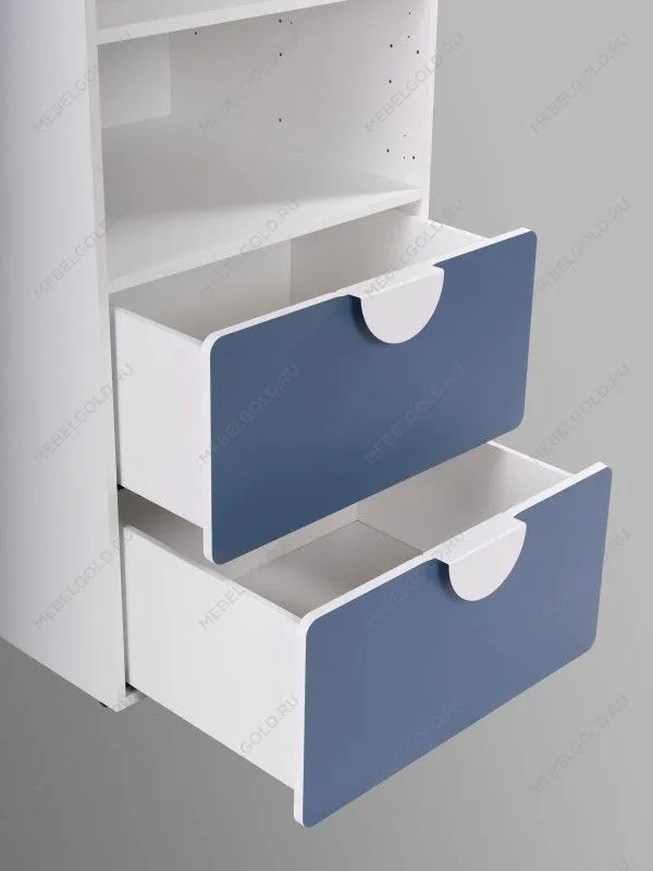 Стеллаж Пикси, с двумя выдвижными ящиками 60x57x180, озорной василек | изображение 12