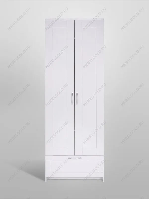 Шкаф Сириус, 2 двери и 1 ящик, 78х59х220 см, белый | изображение 6