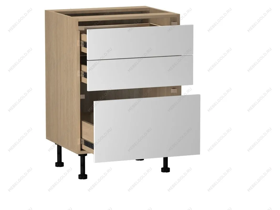 Стол с ящиками СЯ-60, Женева (600*520*870) Дуб Палермо/Белый матовый, 22418 | изображение 1