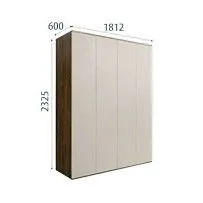 Шкаф 4-х дверный Bogemia Woodline Air (Шелк) БМШ2/4(0)