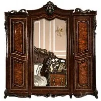 Шкаф Джоконда 4-дверный корень дуба глянец