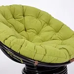 Кресло-качалка Papasan с подушкой Античный коричневый/флок Олива | изображение 7