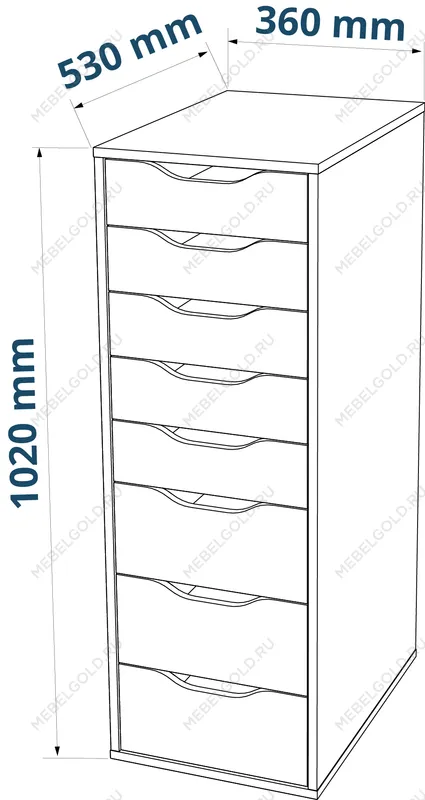 ИНГАР комод ИКЕА / IKEA белый высокий с выдвижными ящиками | изображение 3